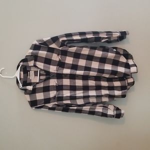 Black and off-white flannel